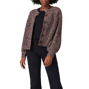 THE GREAT. The Sophomore Cardigan Woodland Multi